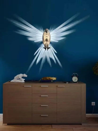 Bird Wall Lamp Halloween Owl Eagle Shape Projector Modern Creative Atmosphere Sconce Light 3D Print Body Animal Lighting Lustre