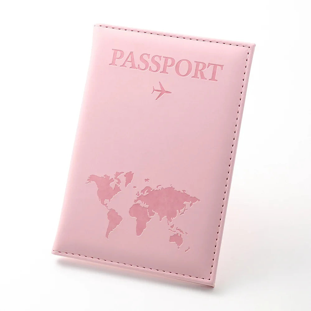 Women Men RFID Vintage Business Passport Covers Holder Multi-Function ID Bank Card PU Leather Wallet Case Travel Accessories